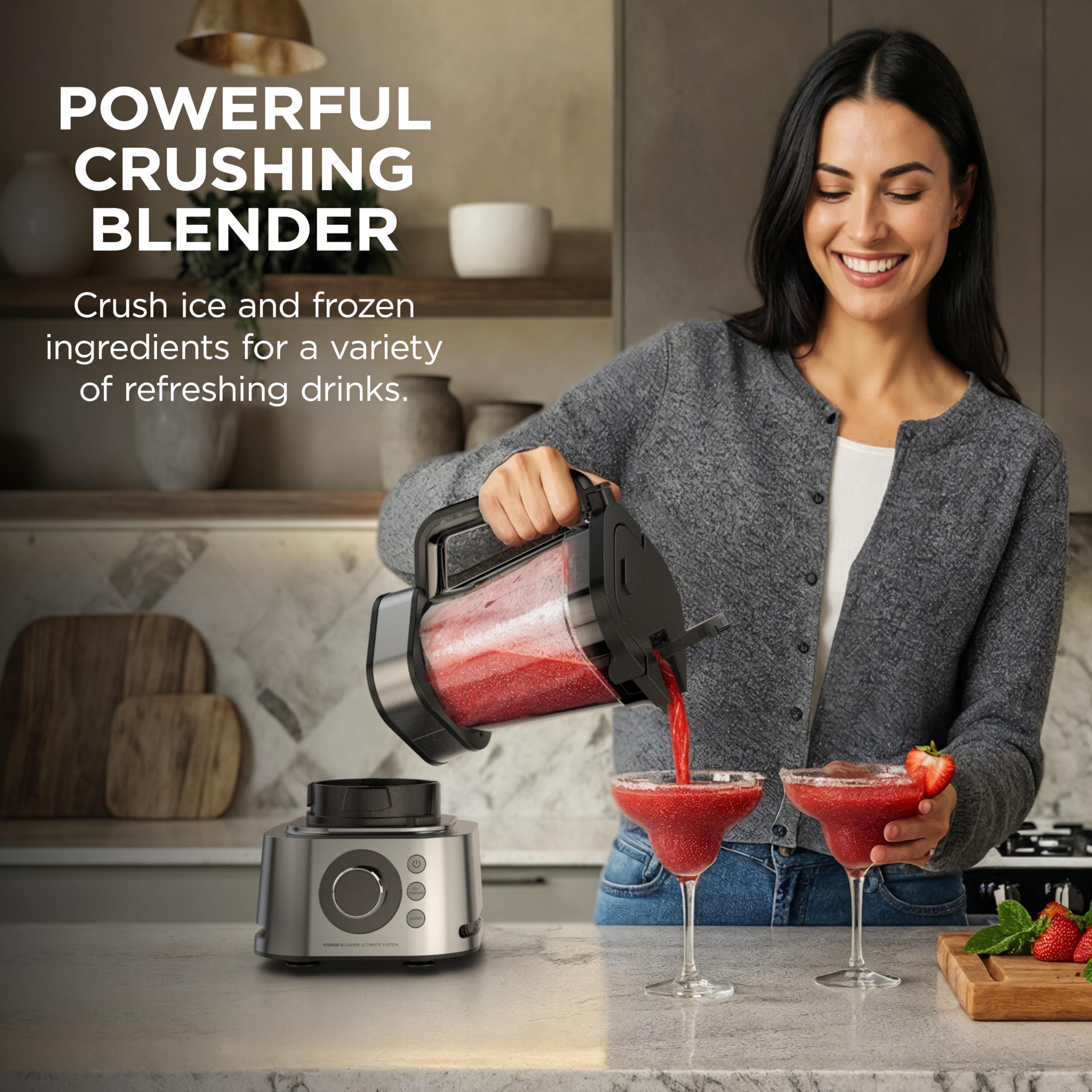 Ninja Foodi Power Blender Tamper enabling smooth blending of thick mixtures