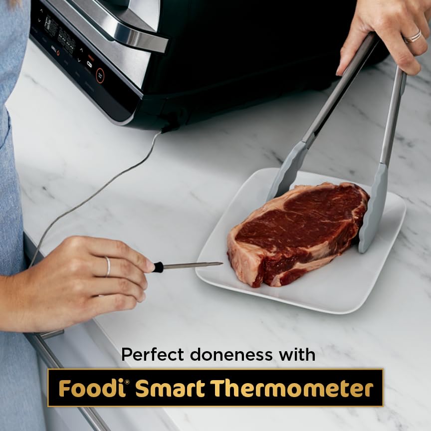 Ninja Foodi Smart XL cyclonic grilling creates authentic indoor BBQ flavor.