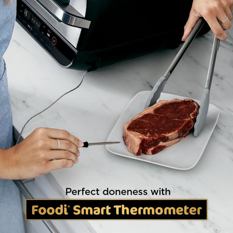 Ninja Foodi Smart XL cyclonic grilling creates authentic indoor BBQ flavor.