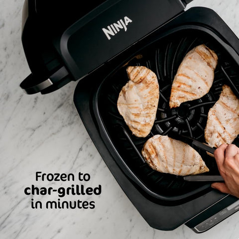 Ninja Foodi Smart XL family-size capacity fits up to six steaks.