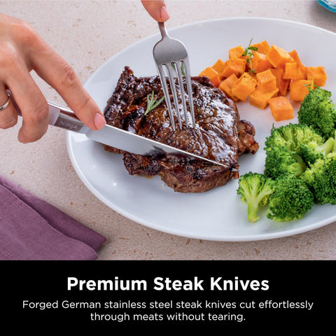 Ninja Foodi NeverDull full-tang construction adds pro-grade balance.