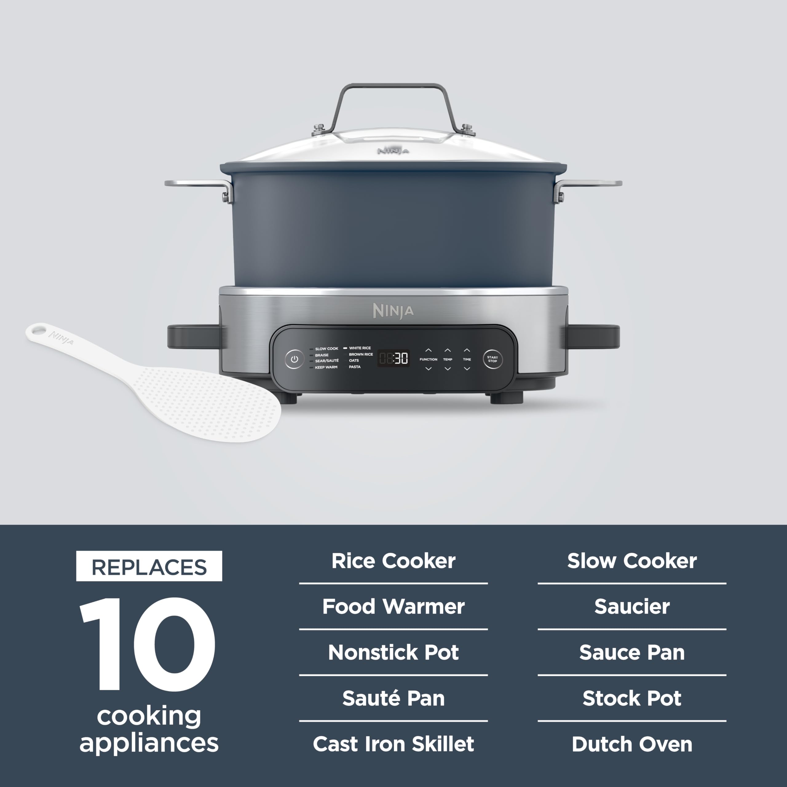 Ninja MC1101 Foodi PossibleCooker Pro oven-safe lid enables crispy finishes