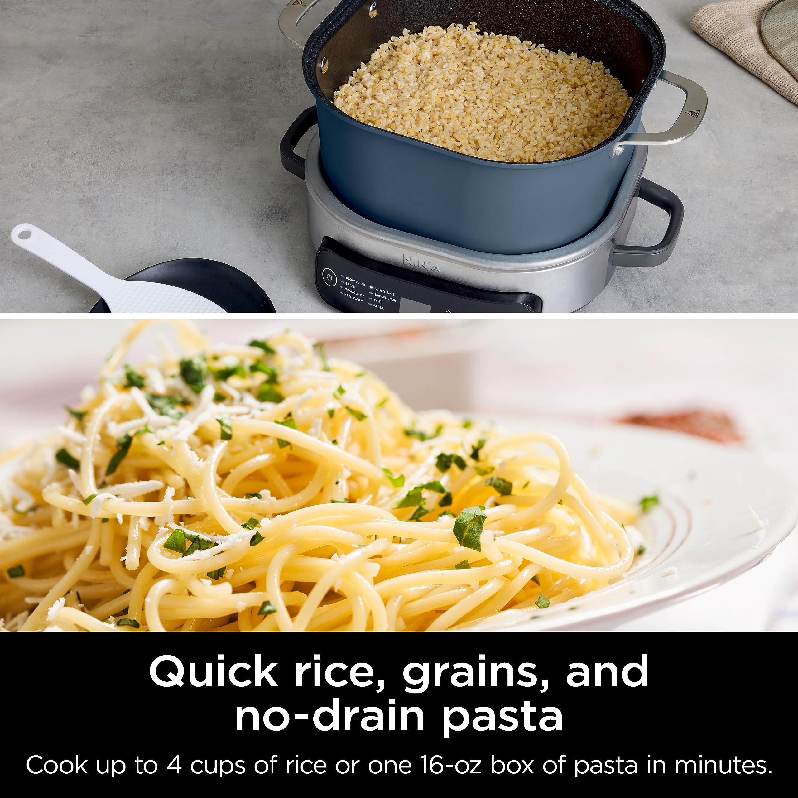 Ninja MC1101 Foodi PossibleCooker Pro pasta-dish setup for weeknight meals