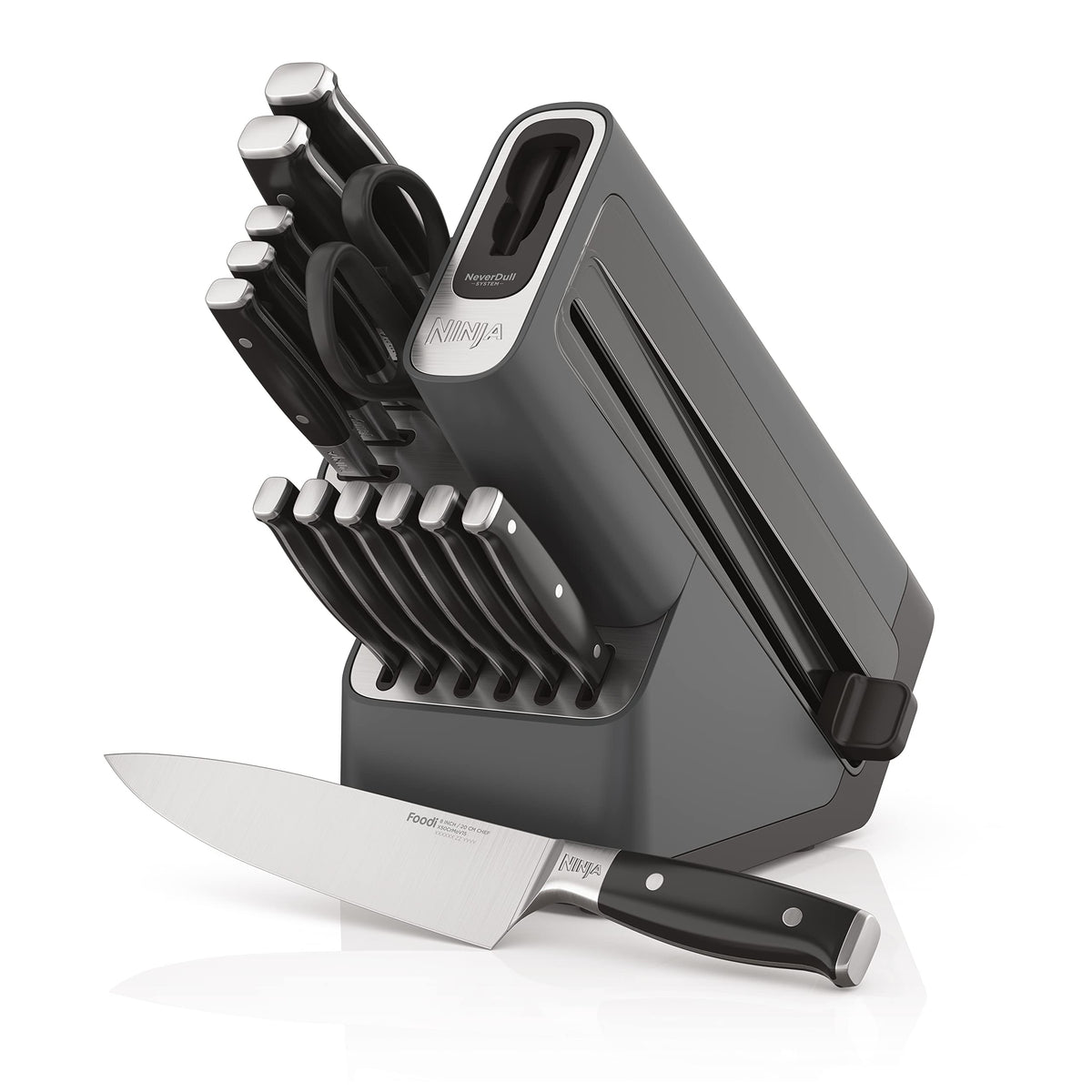 Ninja NeverDull block with built-in sharpener for easy home sharpening