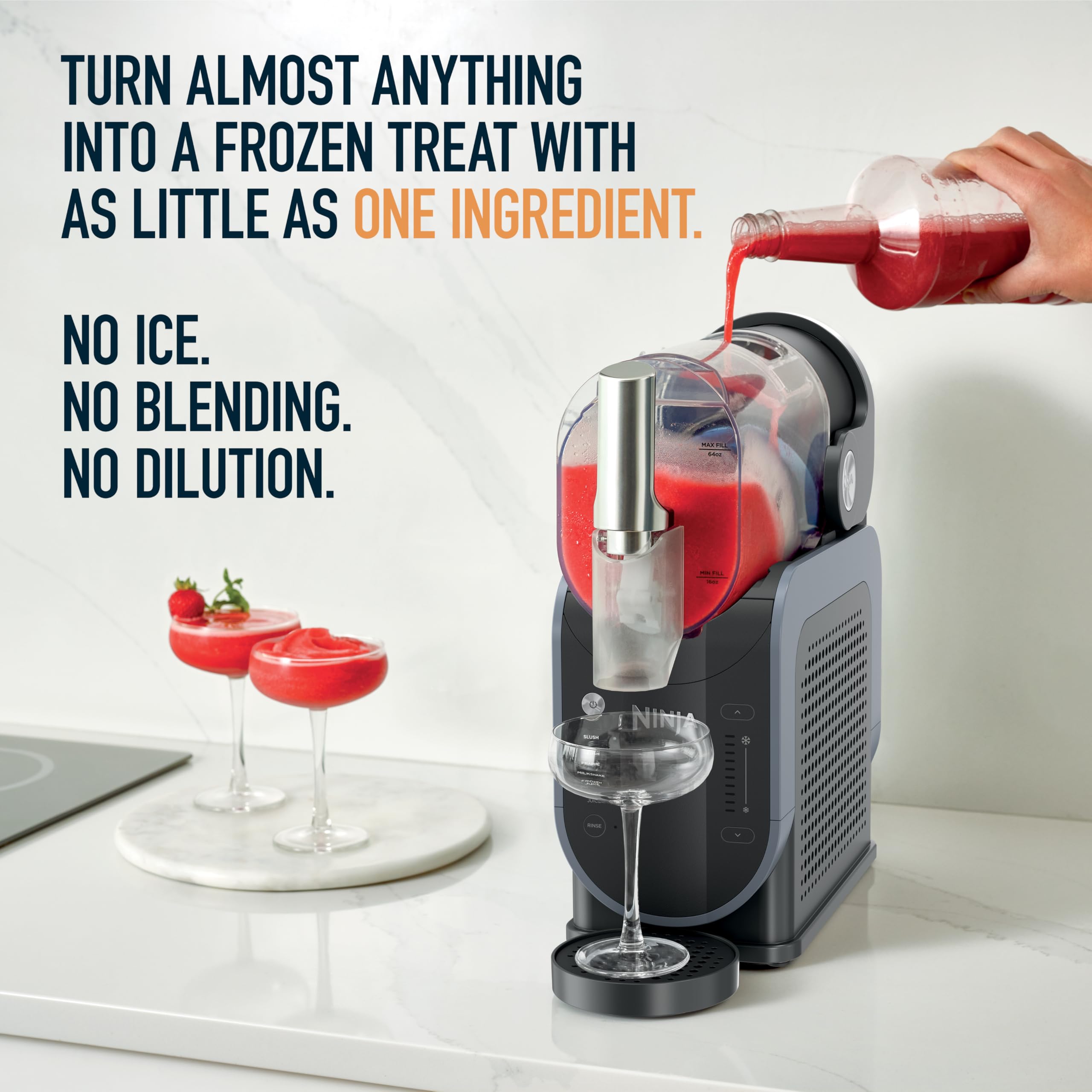 Ninja SLUSHi 5 presets ensure consistent texture every batch.