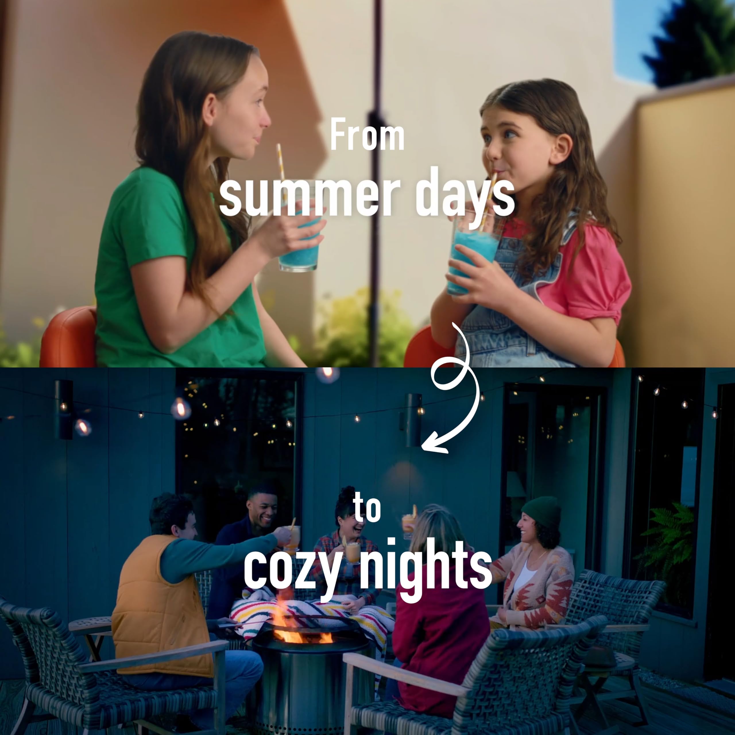 Ninja SLUSHi smooth-pouring from vessel to glass, ready to serve.