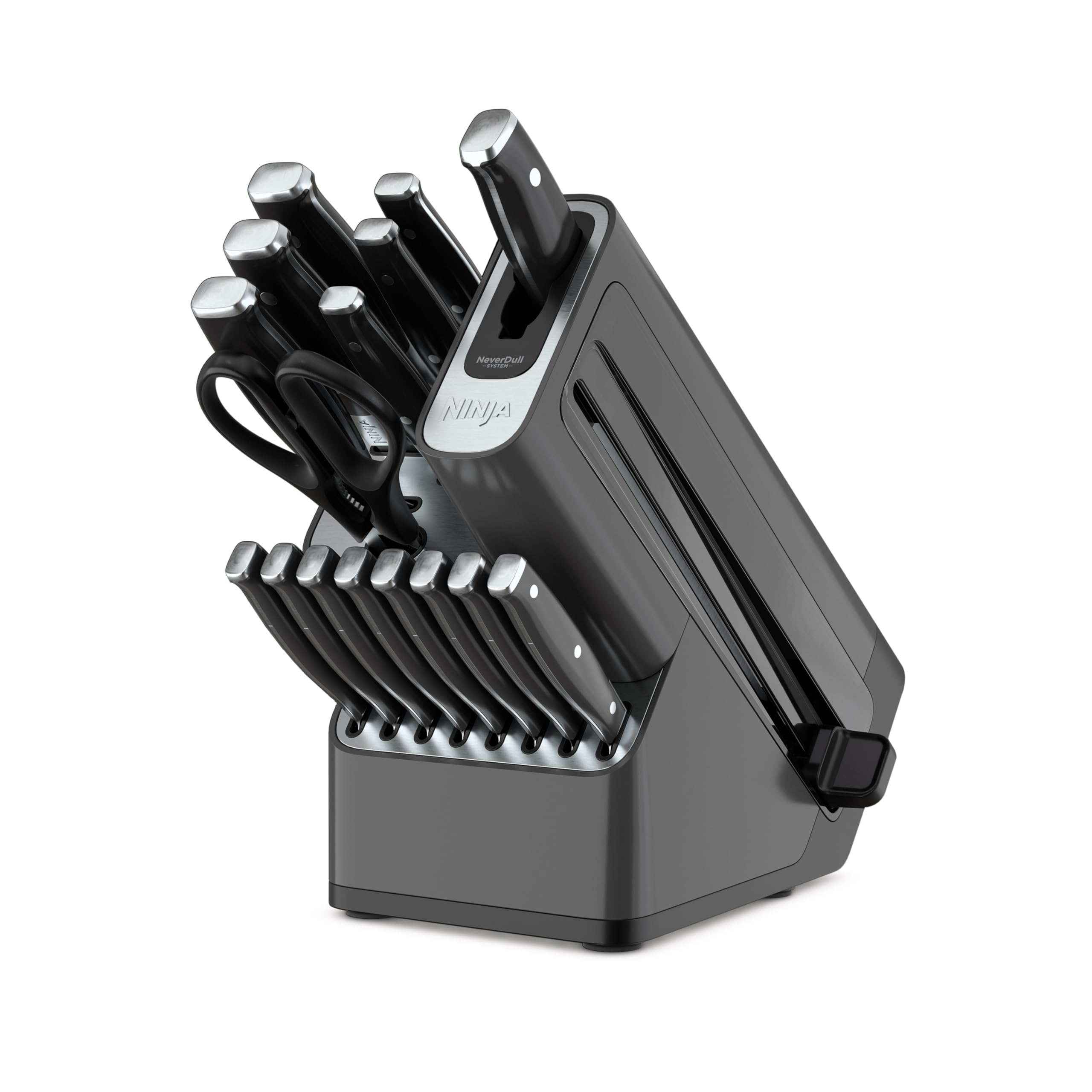 Ninja K32017 knife block with NeverDull system for on-block edge maintenance.