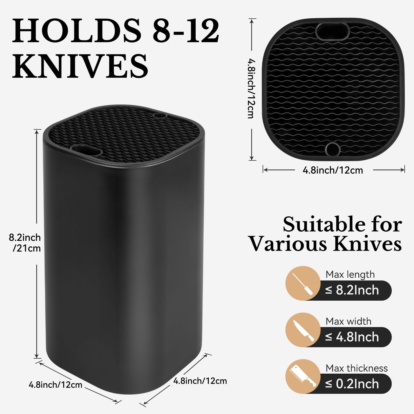 Ninonly detachable cleaning knife block simplifies maintenance after meal prep