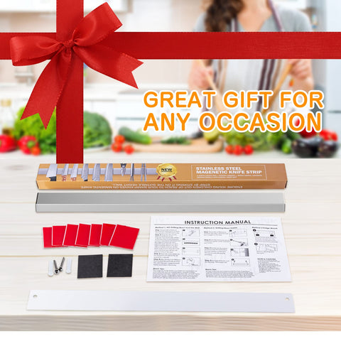 Ninonly fridge knife rack keeps kitchen organized and handy.