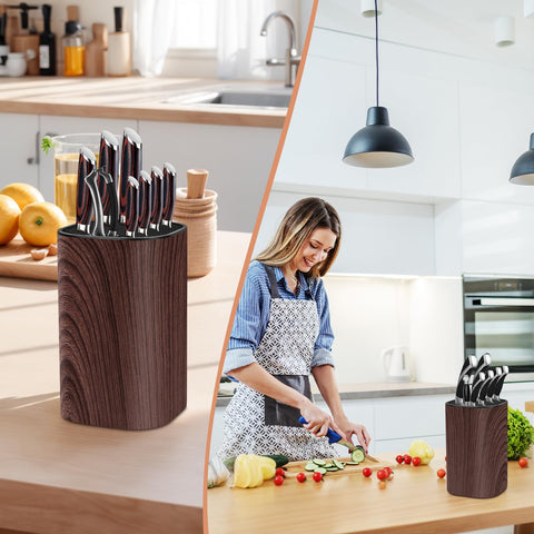 Ninonly knife block fits daily kitchen tasks with a neat, modern look
