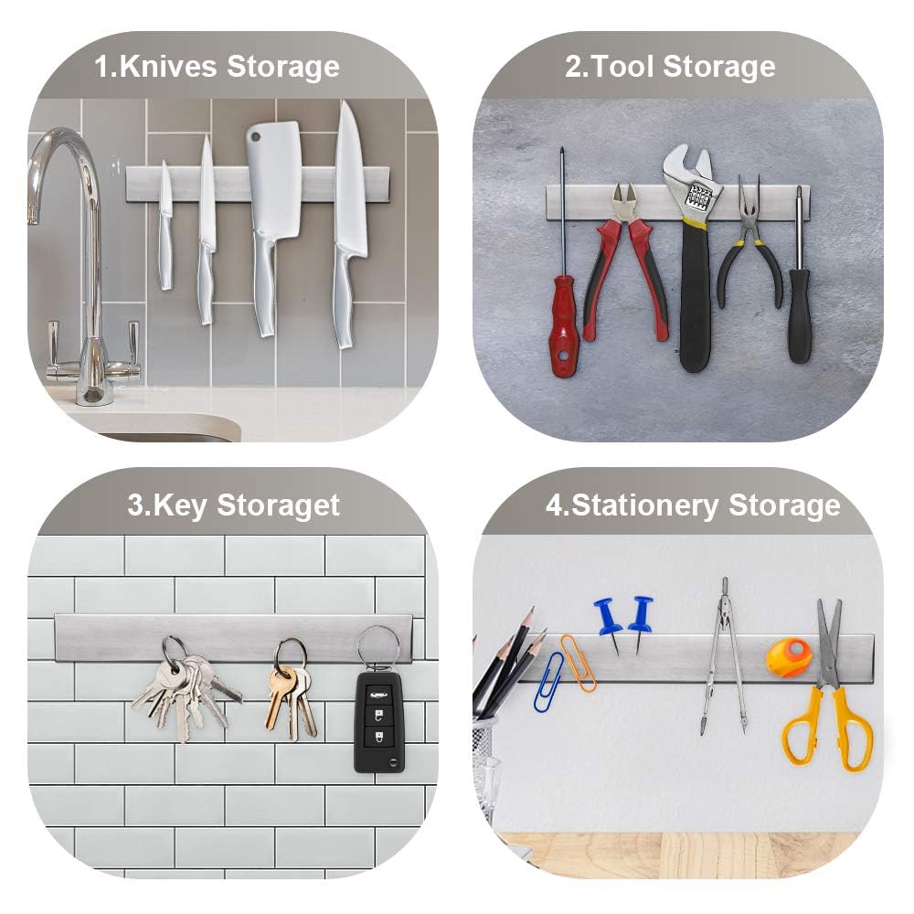 Ninonly strong magnets keep knives securely held during busy cooking sessions.