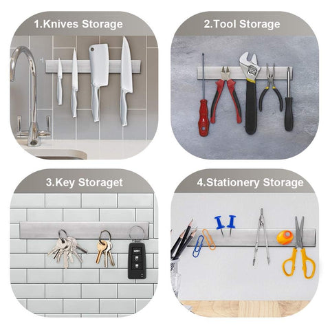 Ninonly strong magnets keep knives securely held during busy cooking sessions.