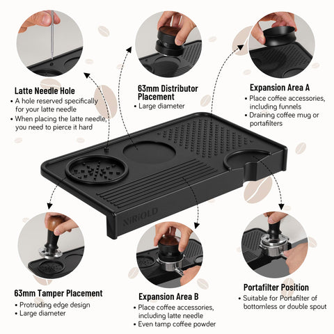 NiRiOLD tamping mat textured extensions hold funnels and filters