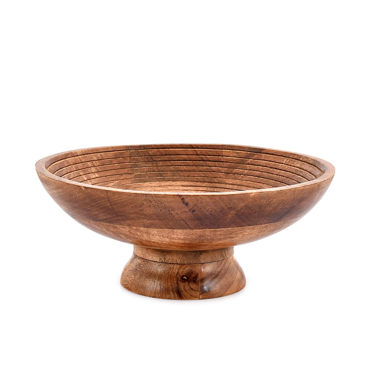 NIRMAN fruit bowl round mango wood for fresh fruit display and natural warmth.