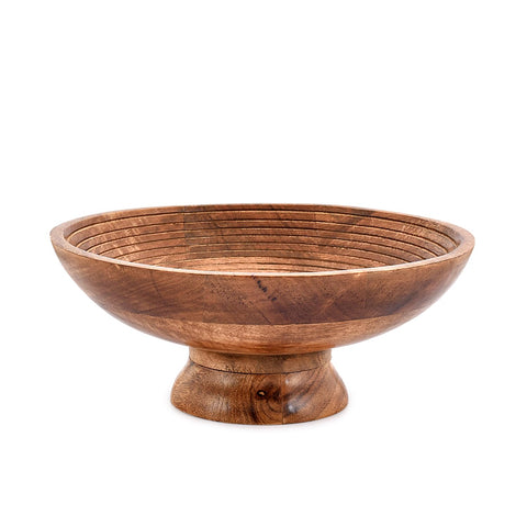 NIRMAN fruit bowl round mango wood for fresh fruit display and natural warmth.