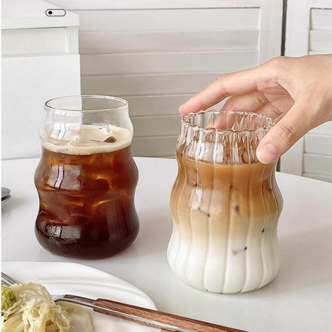 Nirvany bubble glass cup for milk, tea, and cocktails