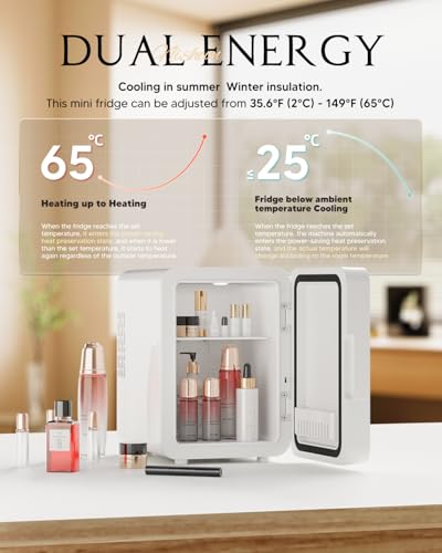 NISHCON mini-fridge interior divider keeps serums and masks neatly organized.