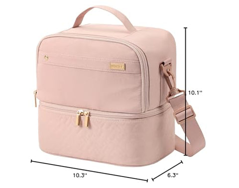 NISHEL lunch bag in pink design adds style to lunchtime routines.