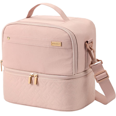 NISHEL lunch bag with two separate compartments keeps meals organized for work.