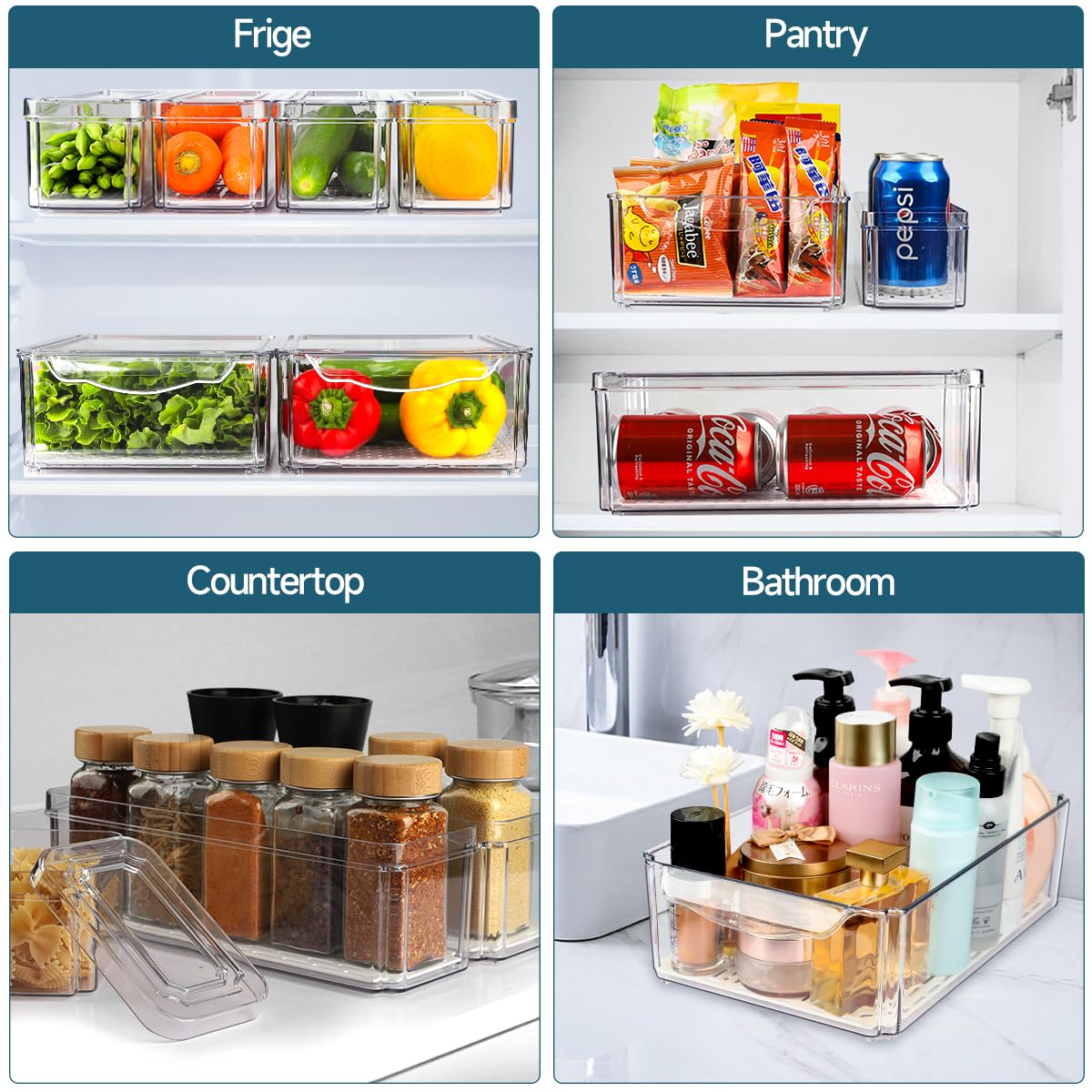 NISILIN easy-to-clean fridge organizers ready for hand washing