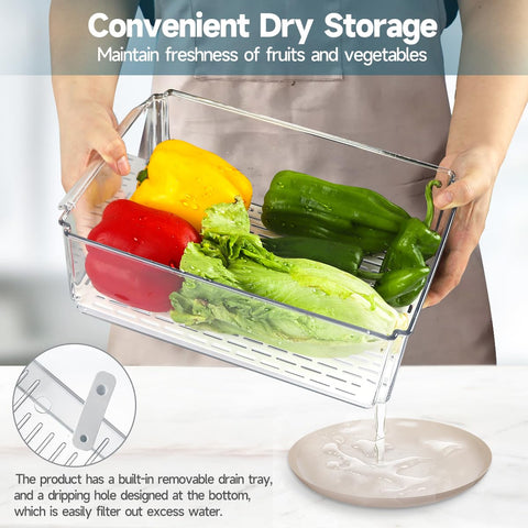 NISILIN small fridge bins perfect for berries, grapes, and compact snacks