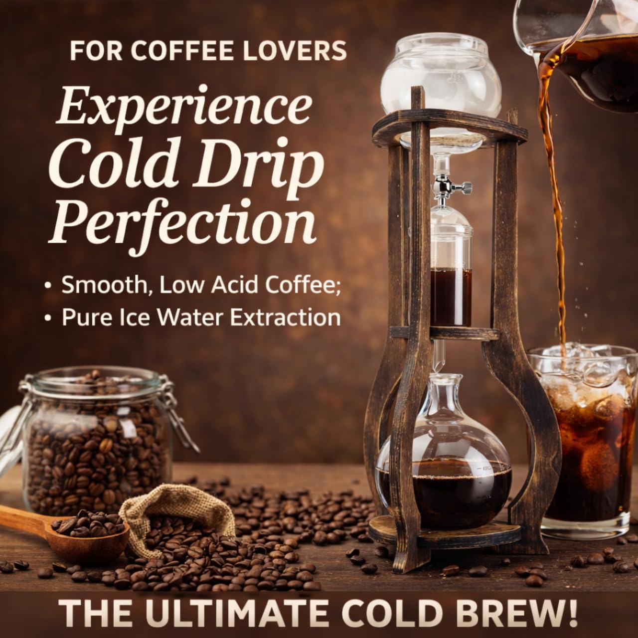 Nispira 6-8 cup capacity ideal for family or party brews.