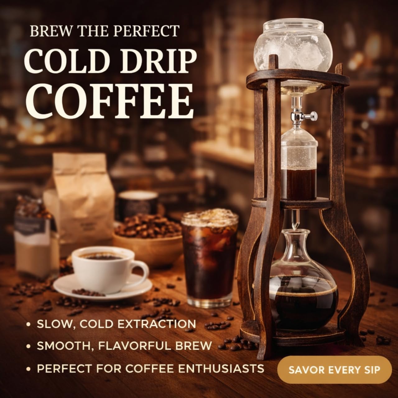 Nispira no electricity required design for hands-on brewing anywhere.
