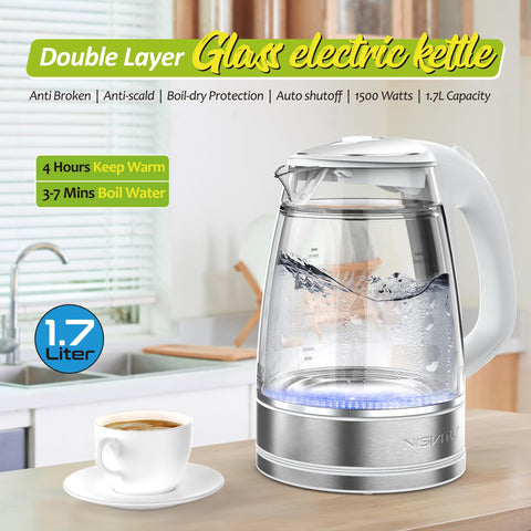 NISVITU kettle on 360° rotating base for easy cordless pouring.