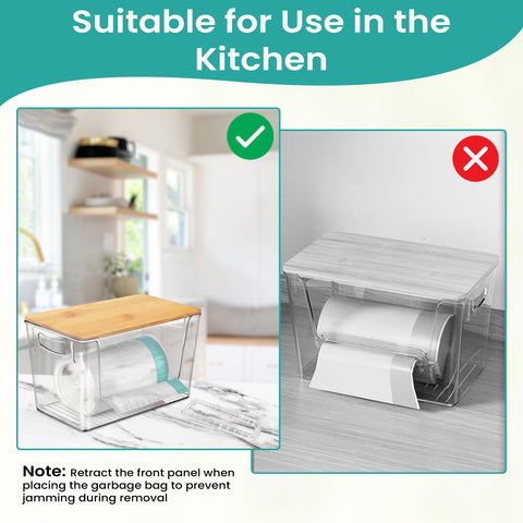 NITOOR clear acrylic bin offers quick visibility of produce and supplies.