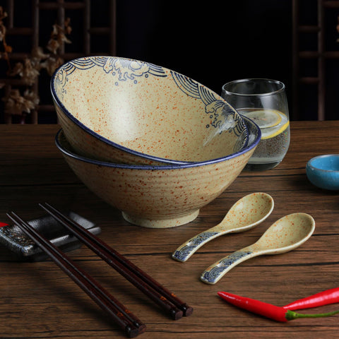 Niturceal 40oz ramen bowl ready for hearty portions