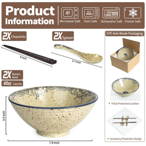 Niturceal spoons and chopsticks complete the dining set