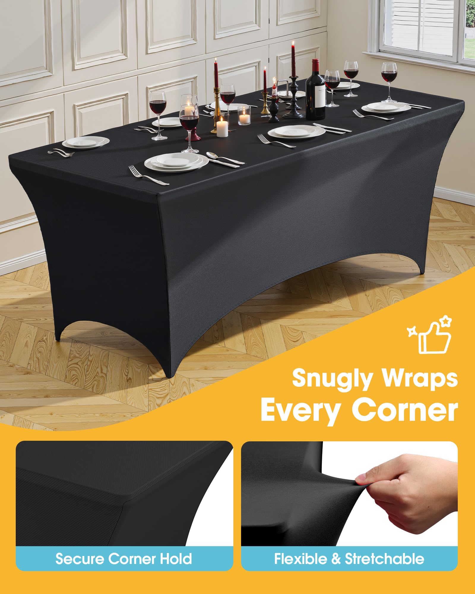 Niuara 6ft rectangle cover shows secure elastic pockets.