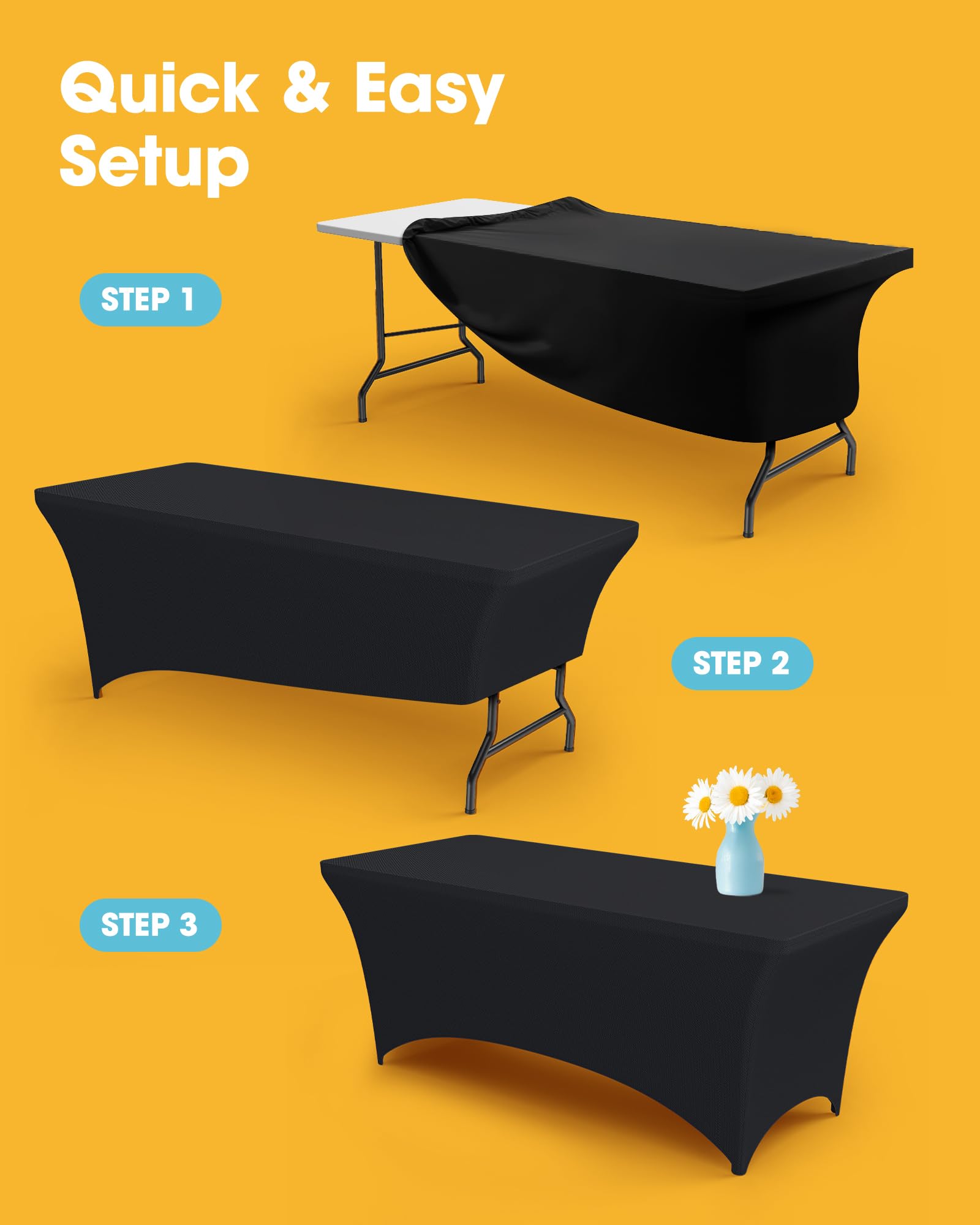 Niuara elegant table cover ideal for weddings and banquets.