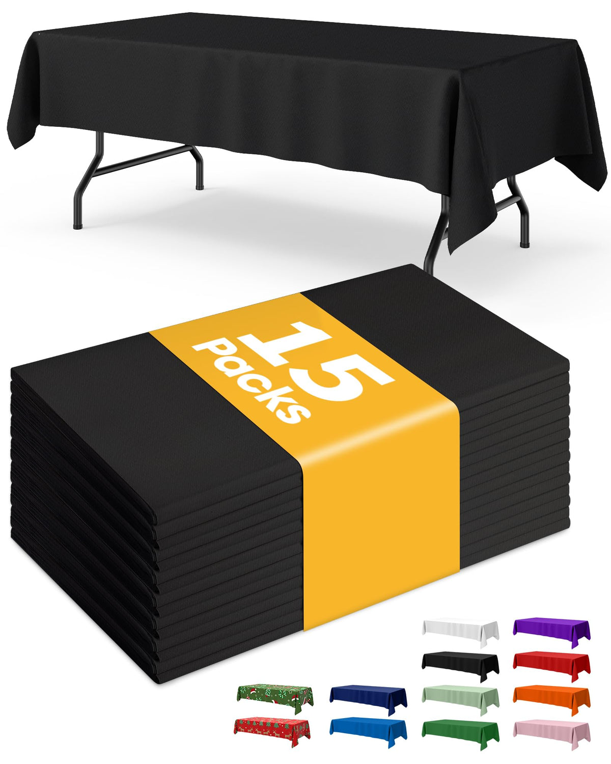 Niuara rectangle tablecloth 54x108 on table, protects from spills