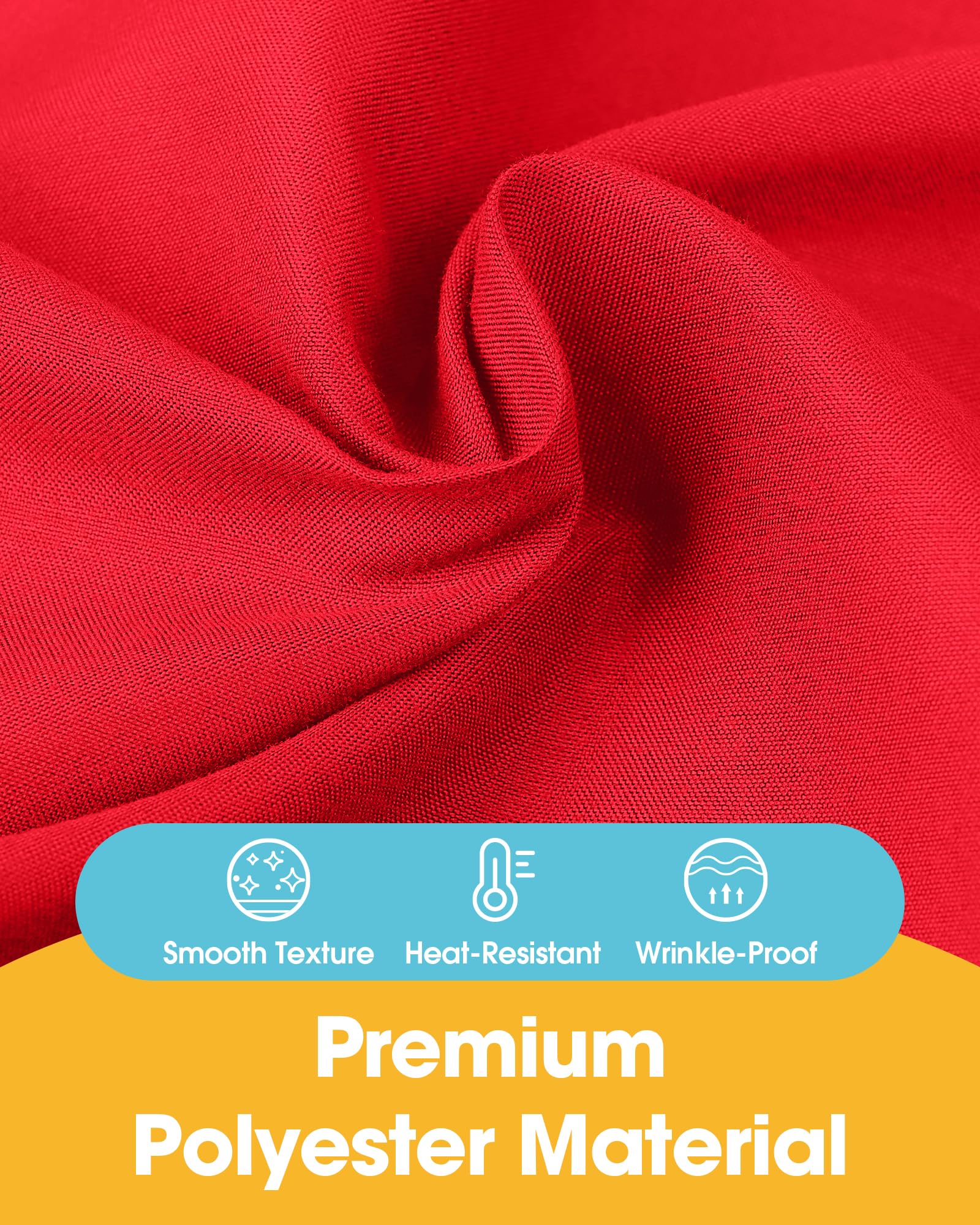 Niuara premium polyester texture close-up highlighting wrinkle-resistant fabric.