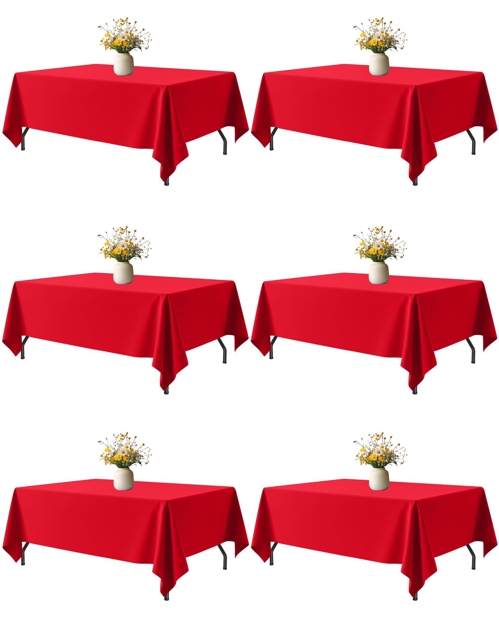 Niuara red tablecloth 60x102 pack six guarding the table surface from scratches
