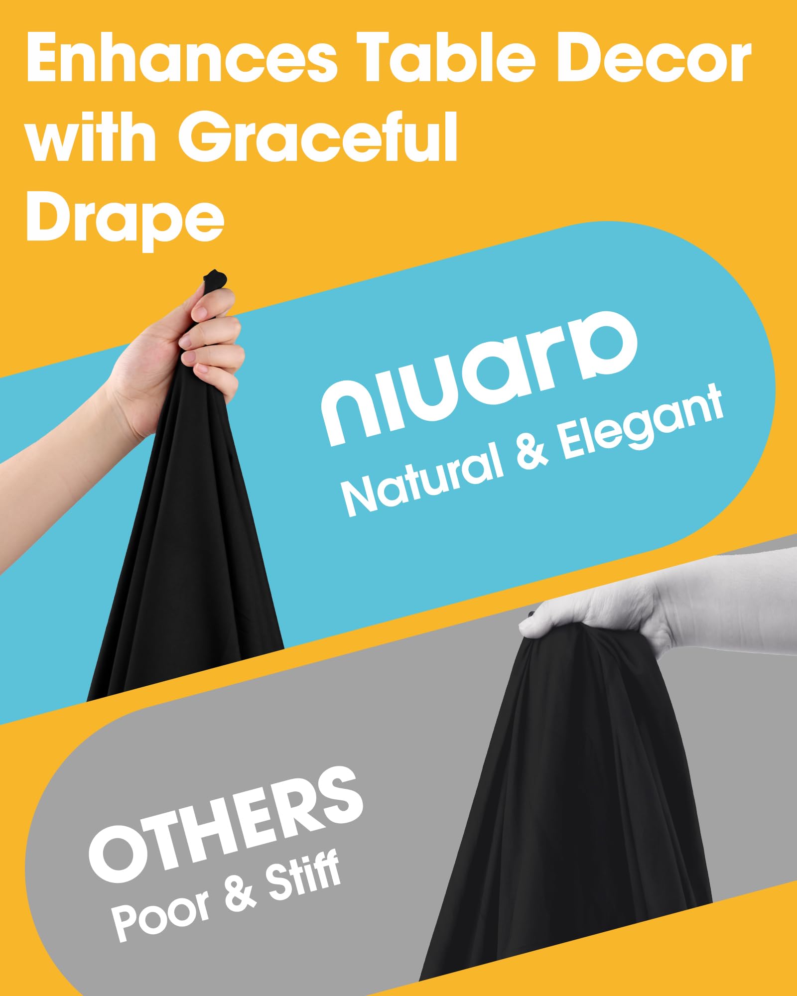 Niuara washable fabric tablecloth in action during busy meals