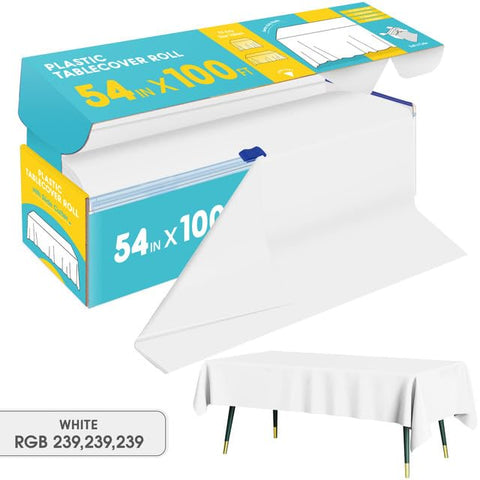 Niuara table cover roll with built-in slide cutter for precise, scissors-free sizing.