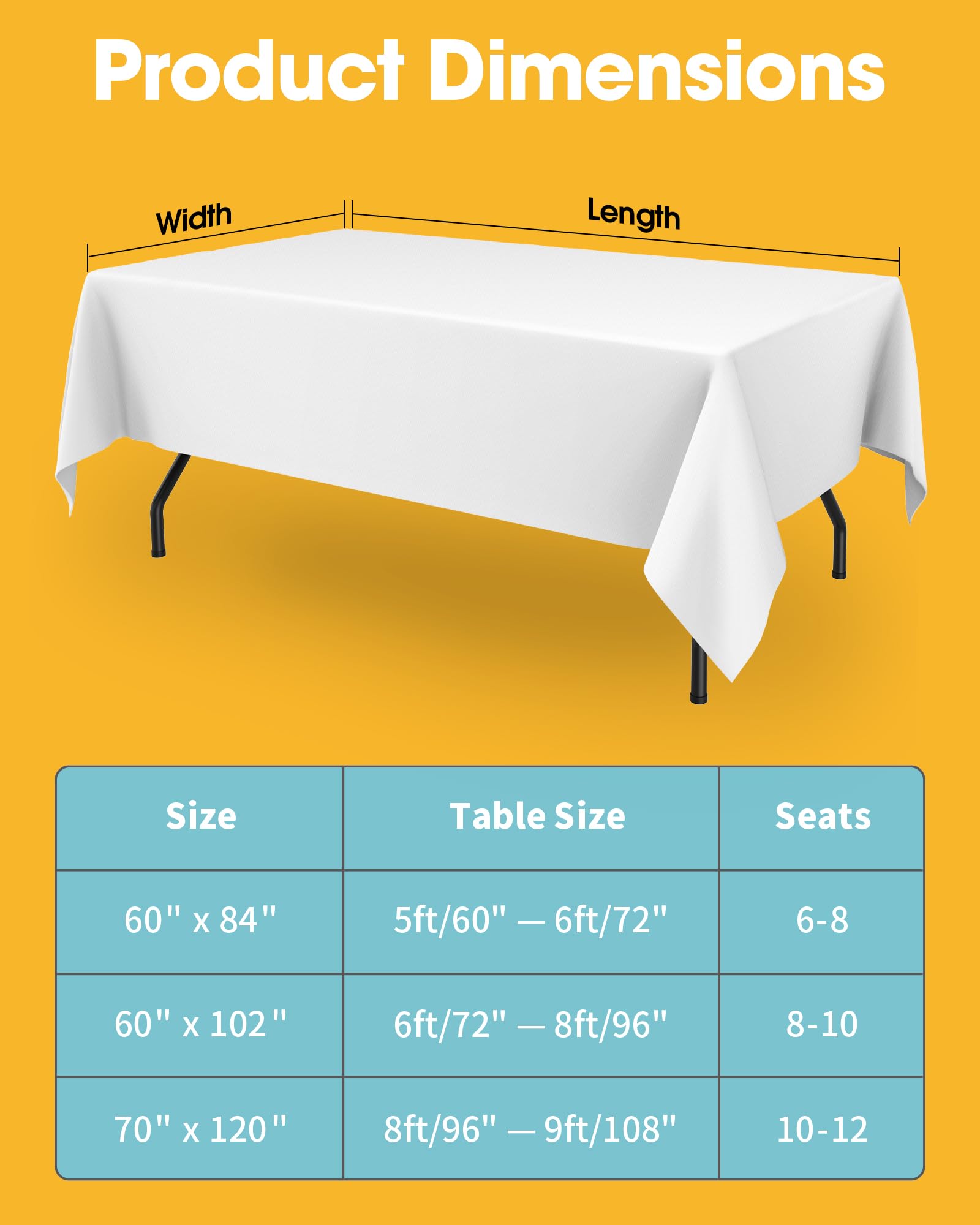 Niuara six-pack tablecloths arranged for budget-friendly party decor.