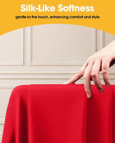 Niuara wrinkle-resistant finish keeps the tablecloth smooth during setup and service