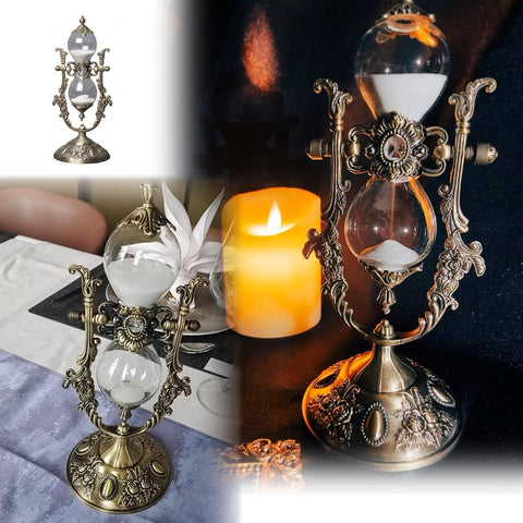 NIUASH hand blown glass hourglass with crystal clarity