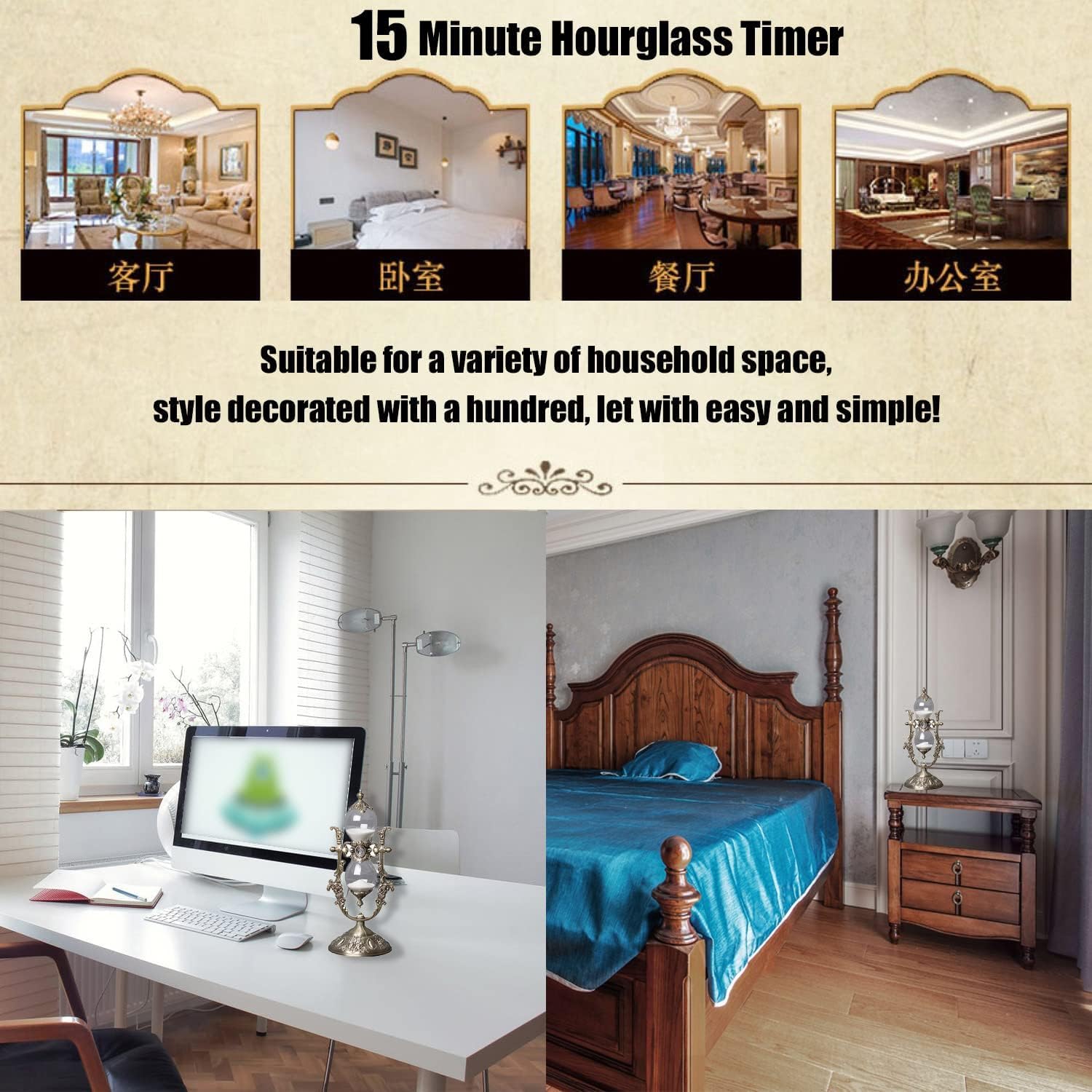 NIUASH kitchen timer hourglass for practical timing