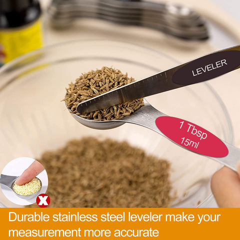 NIUTA measuring spoons include a leveler for consistent recipes