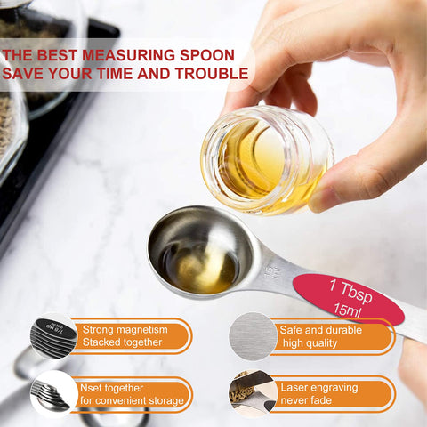 NIUTA German stainless steel spoons with brushed finish, durable and dishwasher safe