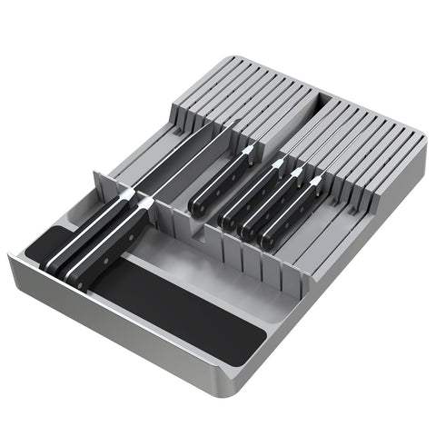 NIUXX knife drawer organizer front view for quick access and tidy storage