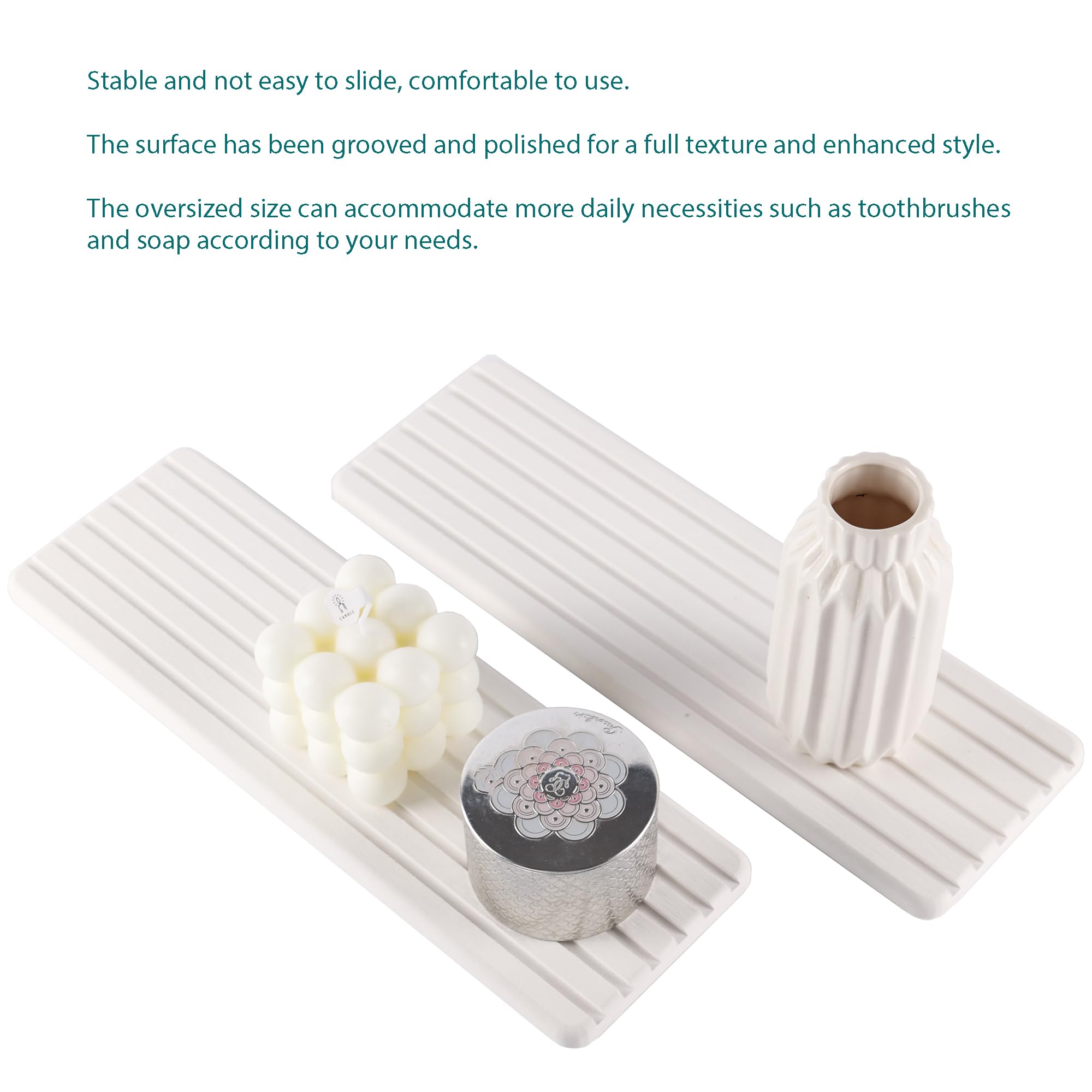 NiuYichee coaster used with hand soap keeps counters dry.