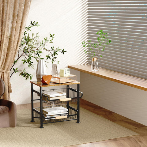 NiuYichee wooden-top design supports coffee machines and bread makers.