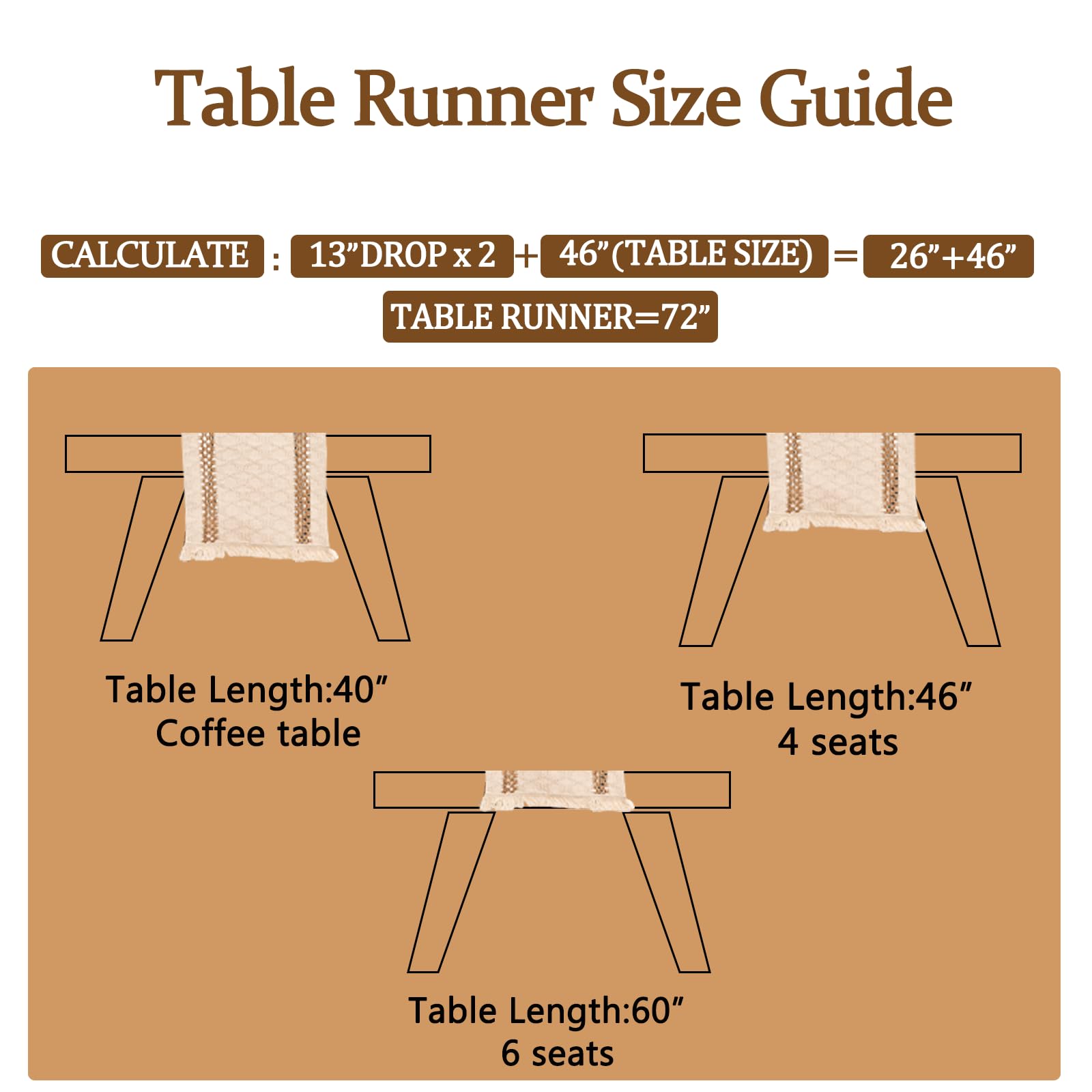 Niviy Boho table runner full dining setup for 4-6 seats