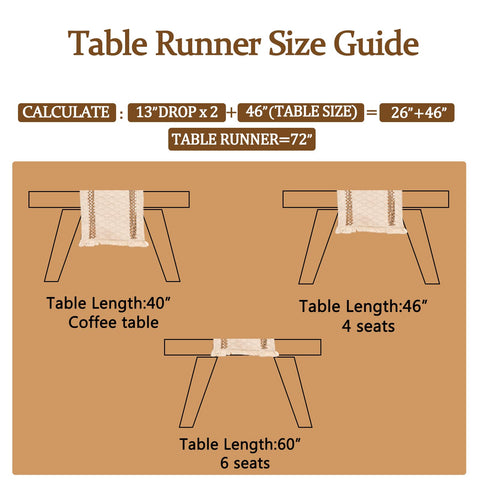 Niviy Boho table runner full dining setup for 4-6 seats