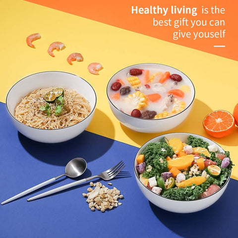 NJCHARMS pho-bowl-flat-bottom-stable design reduces tipping and rattling